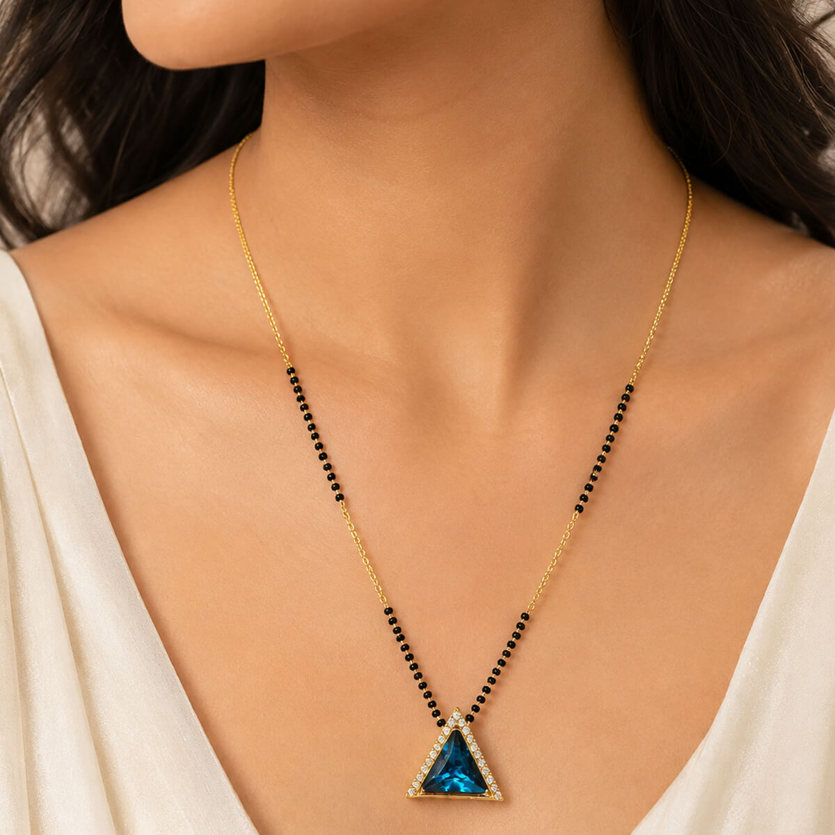 Blue Triangle Mangalsutra - Image 2