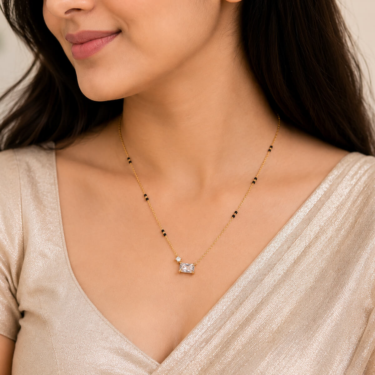 Crystal Drop Mangalsutra