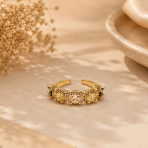 Crimson Glow Adjustable Ring