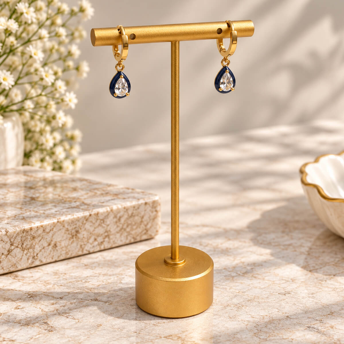 Aurelia Midnight Teardrop Earrings