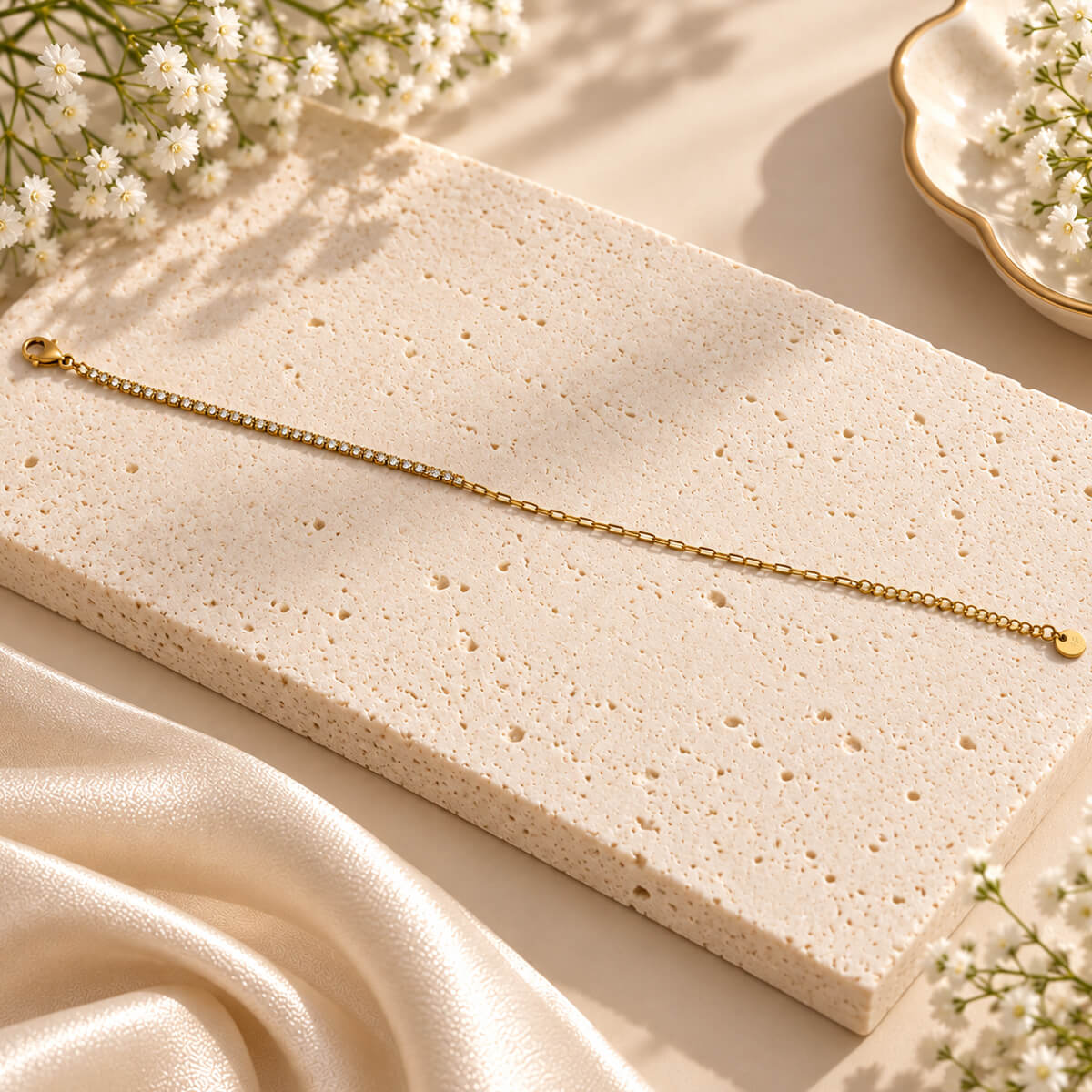 Aurelia Sparkle Chain Anklet