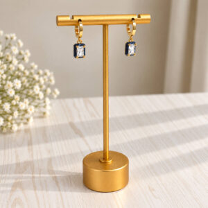 Elara Crystal Frame Drop Earrings